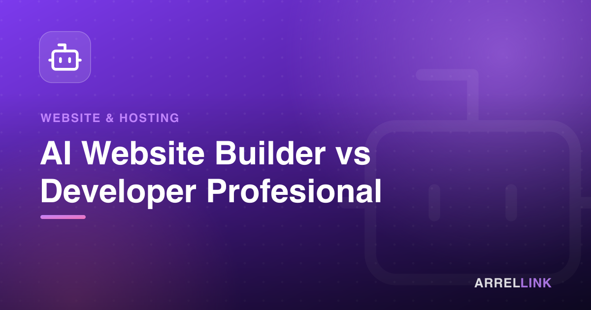Ilustrasi artikel: AI Website Builder vs Developer Profesional